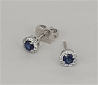 Orecchini Recarlo Donna Primula in Oro bianco Zaffiro E33CC244/ZB